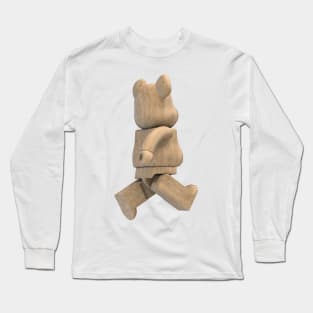 wood bearbrick Long Sleeve T-Shirt